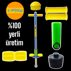 T-POGO, Pogo Stick, Zıp Zıp Oyuncak, Zıplama Çubuğu, Dış Mekan Bahçe Spor Oyuncakları mavi