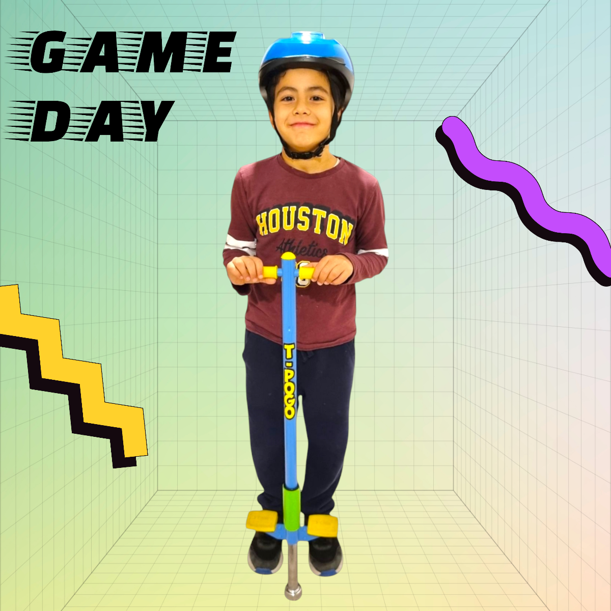 T-POGO, Pogo Stick, Zıp Zıp Oyuncak, Zıplama Çubuğu, Dış Mekan Bahçe Spor Oyuncakları mavi