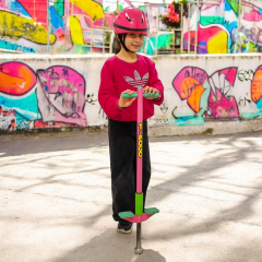 T-POGO, Pogo Stick, Zıp Zıp Oyuncak, Zıplama Çubuğu, Dış Mekan Bahçe Spor Oyuncakları pembe