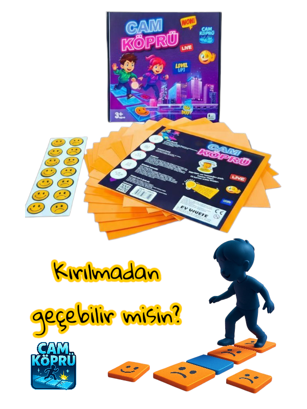 Cam Köprü Oyunu – Mıknatıslı Zeka ve Denge Oyunu | Eva Zeminli Eğitici Aile Oyunu